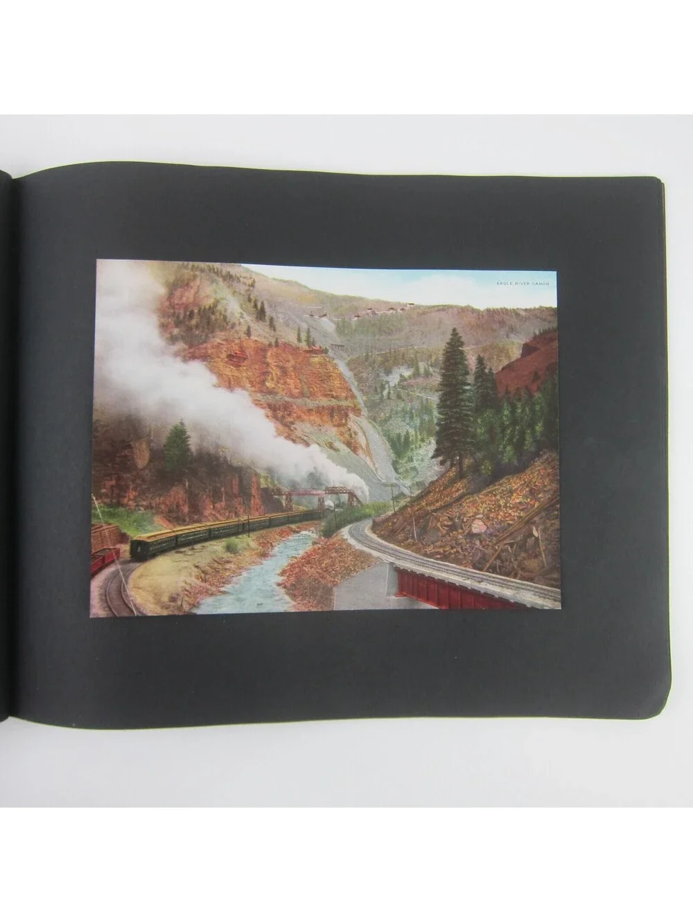 Antique 1914 Book Colorado Rocky Mountain Views on the Rio Grande Railroad Train